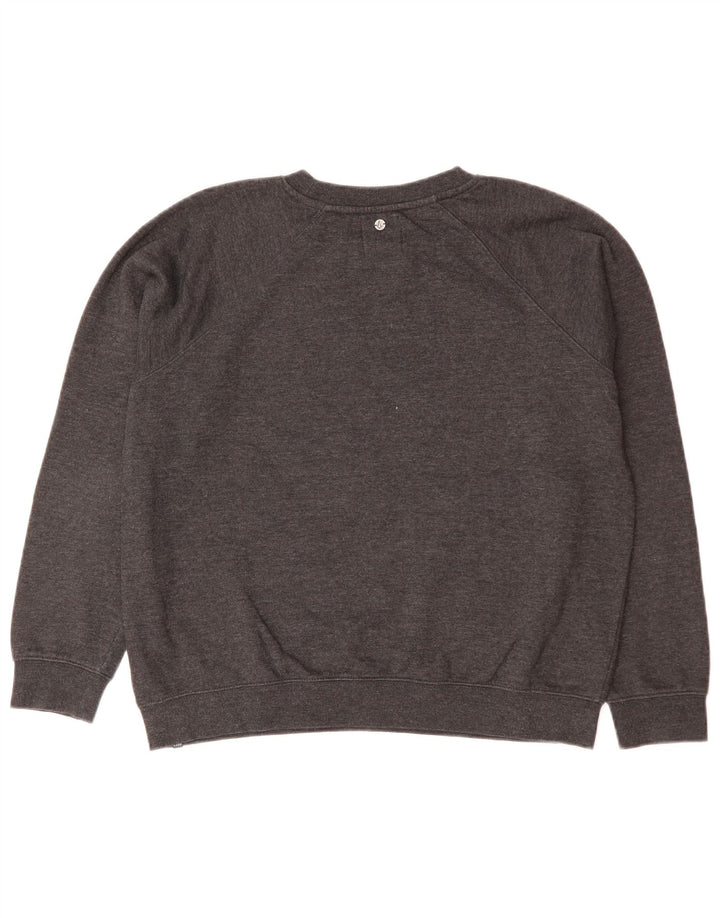 Volcom moletom feminino jumper US 8 algodão cinza médio