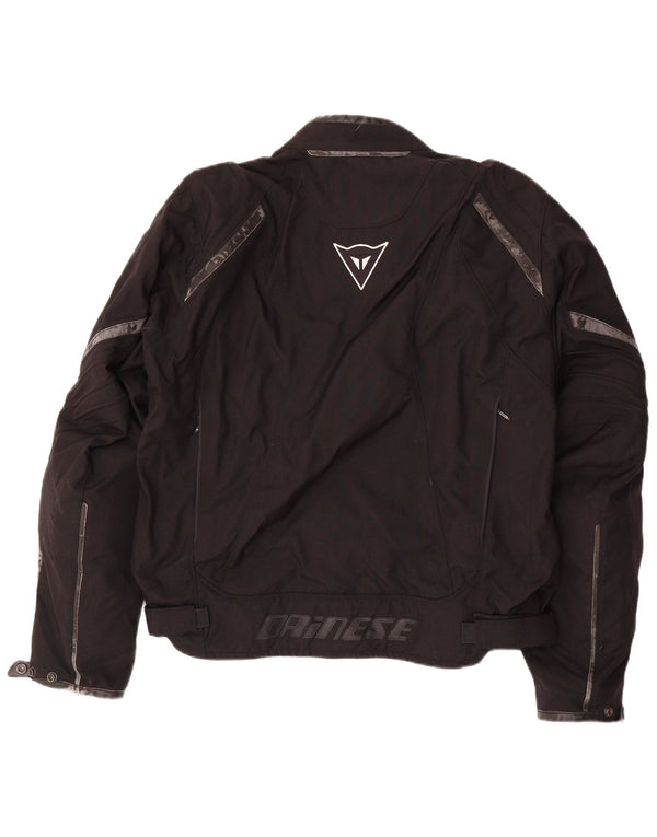 DAINESE Mens Graphic Racer Jacket EU 56 XL Black Nylon