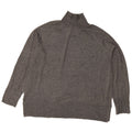 Zara Suéter feminino oversized com gola de tartaruga Reino Unido 14 cinza médio