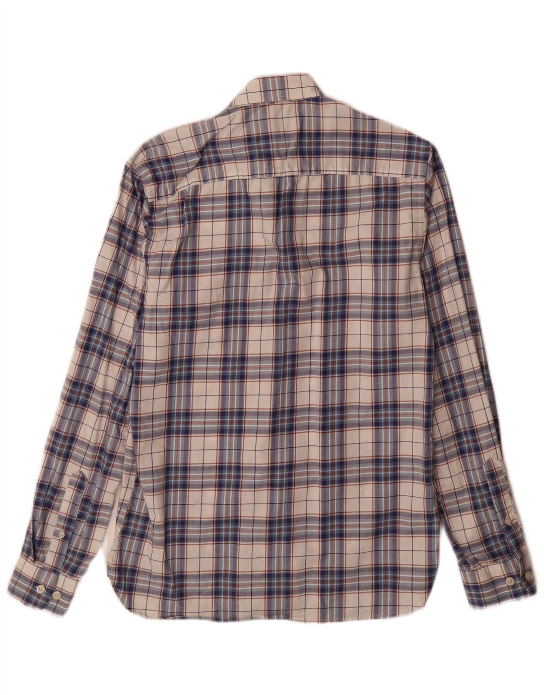 Camisa masculina sob medida Jack & Jones, pequena, azul, xadrez, algodão