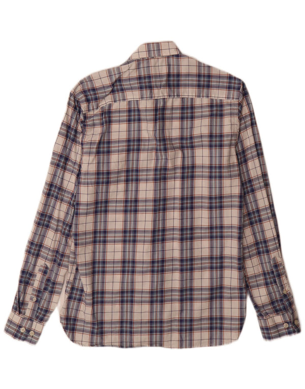 Camisa masculina sob medida Jack & Jones, pequena, azul, xadrez, algodão