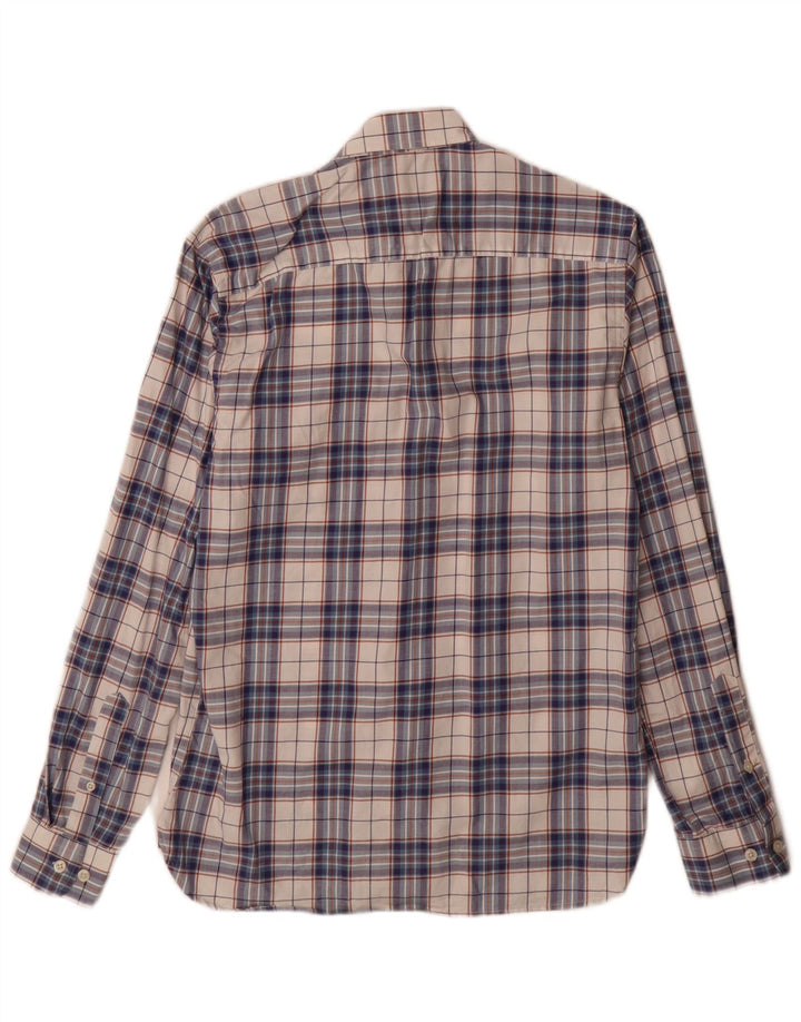 Camisa masculina sob medida Jack & Jones, pequena, azul, xadrez, algodão