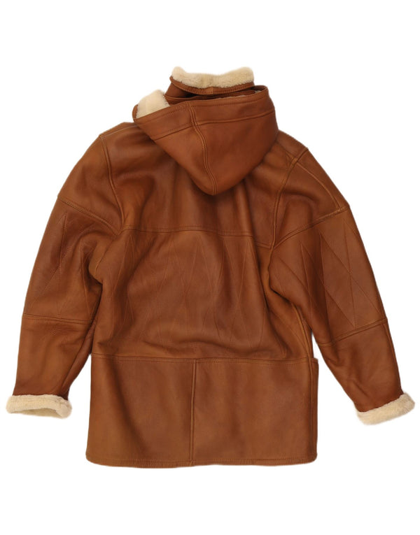 Casaco feminino de shearling com capuz Conbipel IT 42 marrom médio