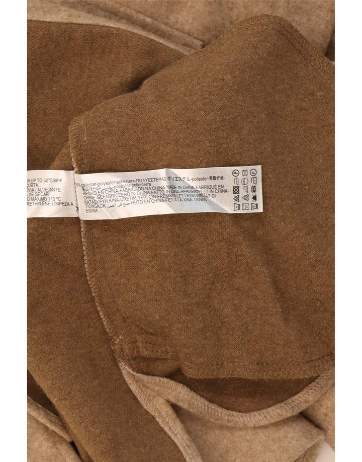 Zara Womens Shacket Oversized Shirt UK 10 Pequeno Poliéster Bege