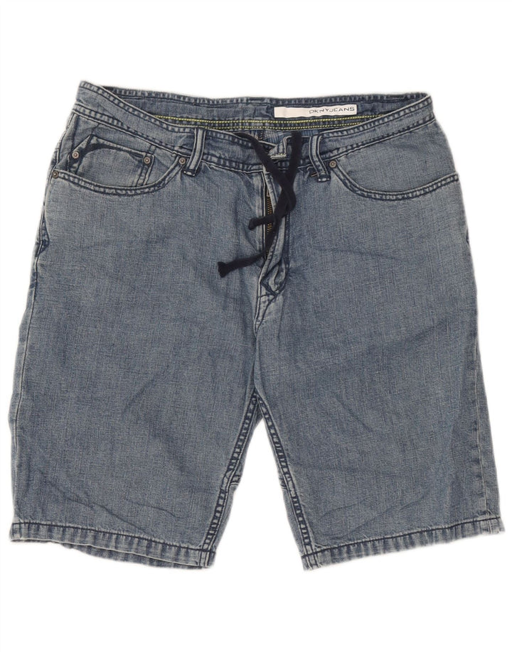 Shorts jeans masculino Dkny W31 algodão azul médio