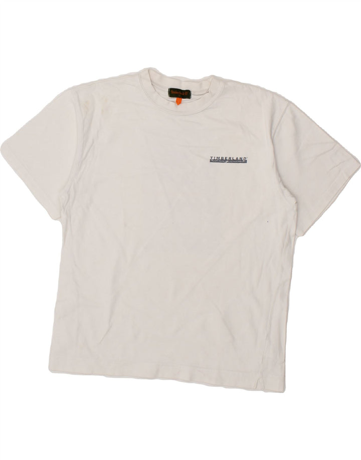 TIMBERLAND Boys Graphic T-Shirt Top 11-12 Years White Cotton Vintage Timberland and Second-Hand Timberland from Messina Hembry 
