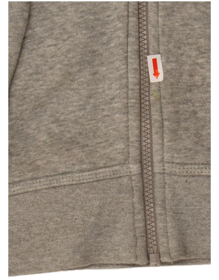 Suéter masculino NIKE com capuz e zíper cinza médio algodão