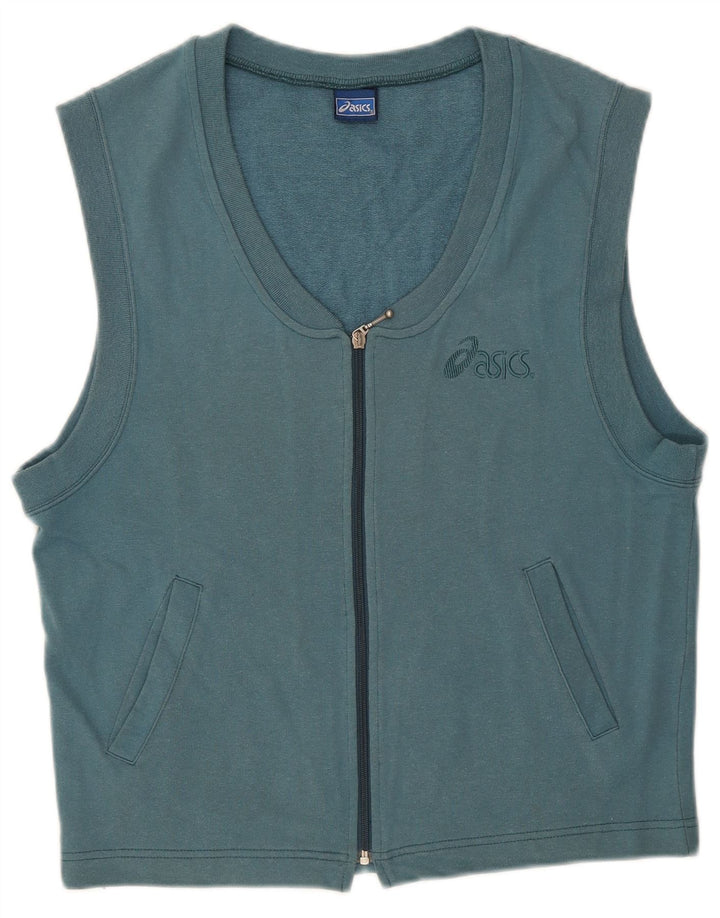 Jaqueta Asics masculina sem mangas com top grande azul