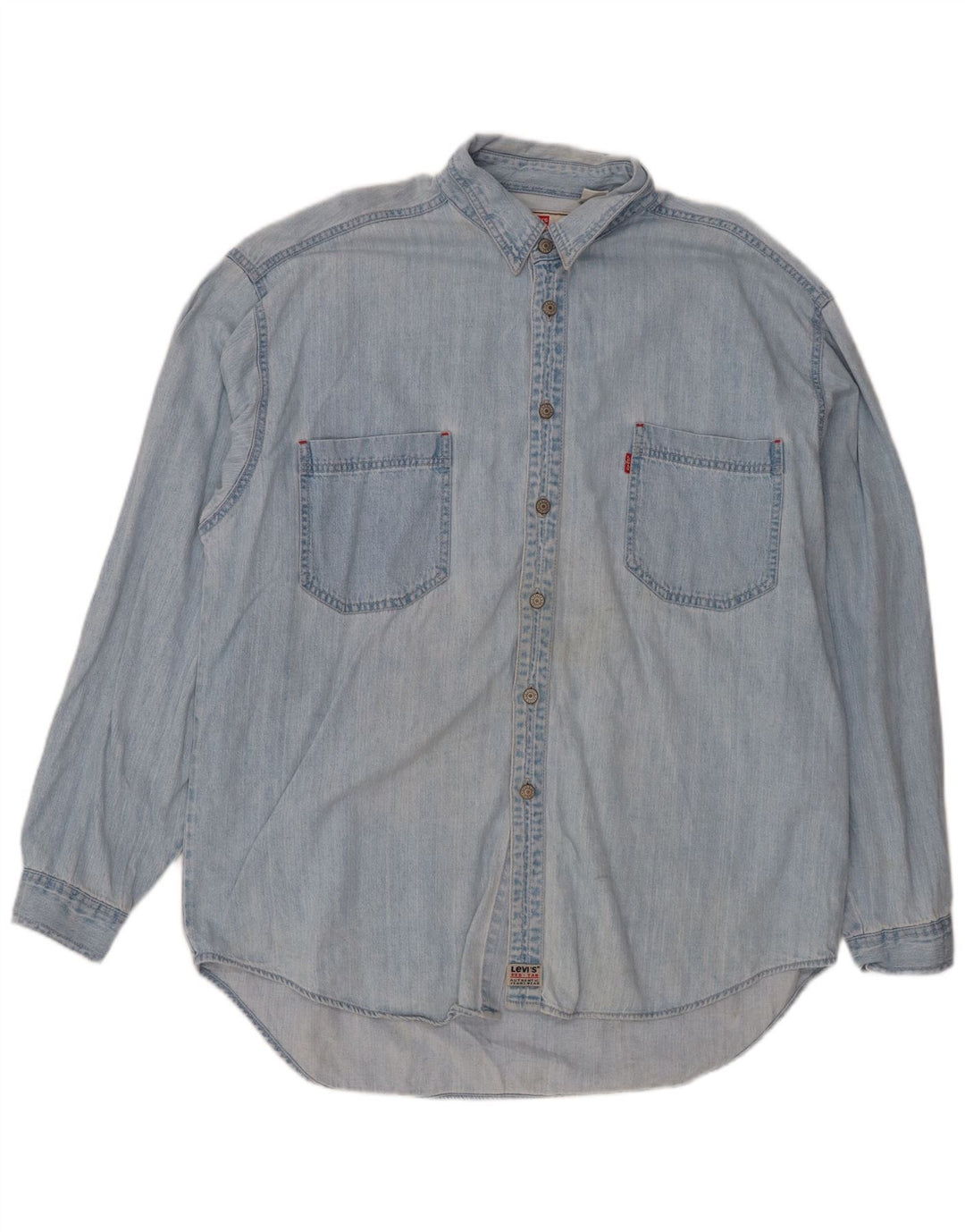 Camisa jeans masculina Levi's XL azul algodão