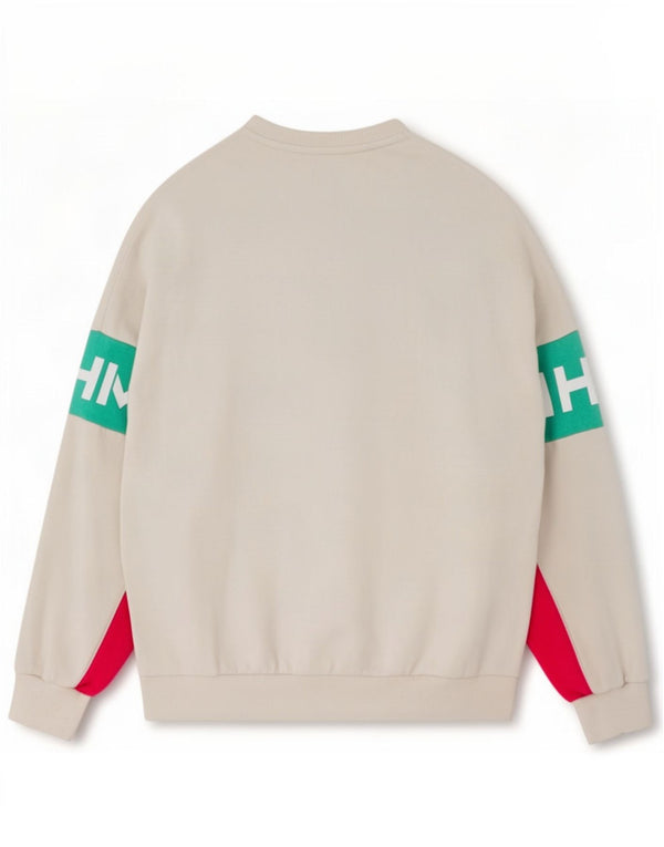Puma Womens Graphic Sweatshirt Jumper UK 8 Small White Colourblock