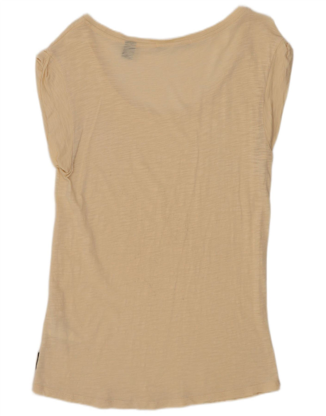 Camiseta feminina Maison Scotch tamanho superior 1 pequeno algodão bege