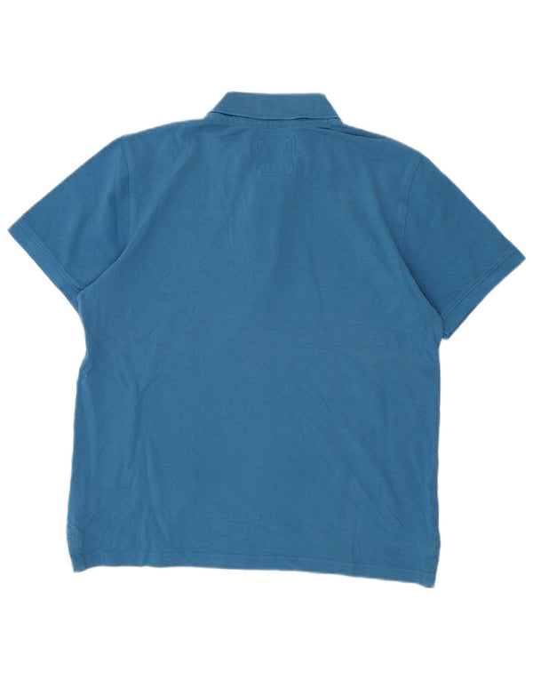 Camisa polo masculina Crew Clothing algodão azul médio