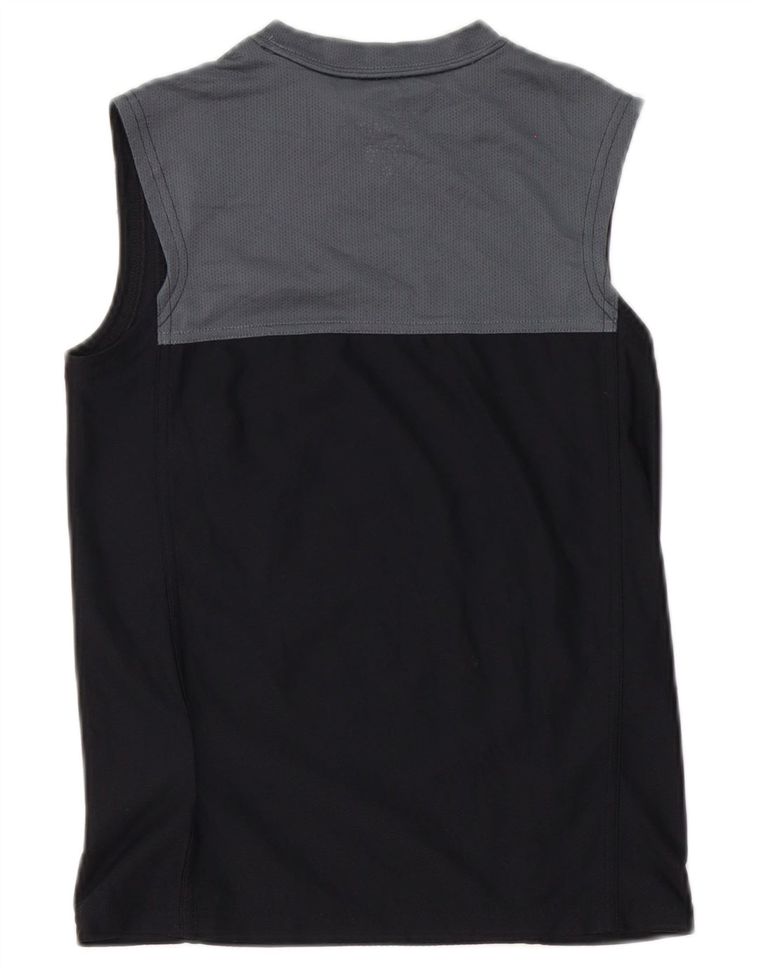 Nike Womens Dri Fit Vest Top UK 10 Pequeno Preto Colourblock Poliéster