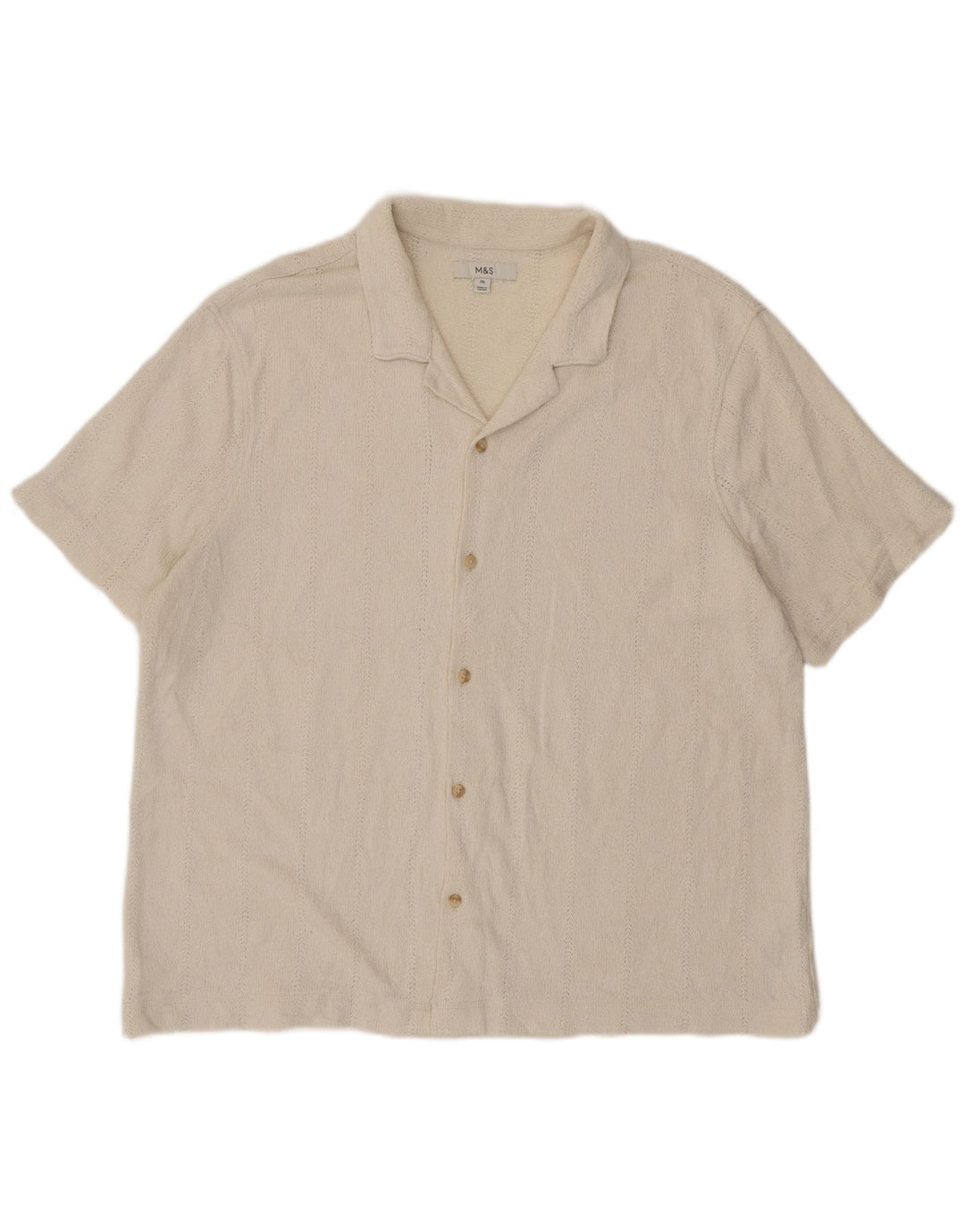 Camisa masculina de manga curta Marks & Spencer 2XL algodão branco