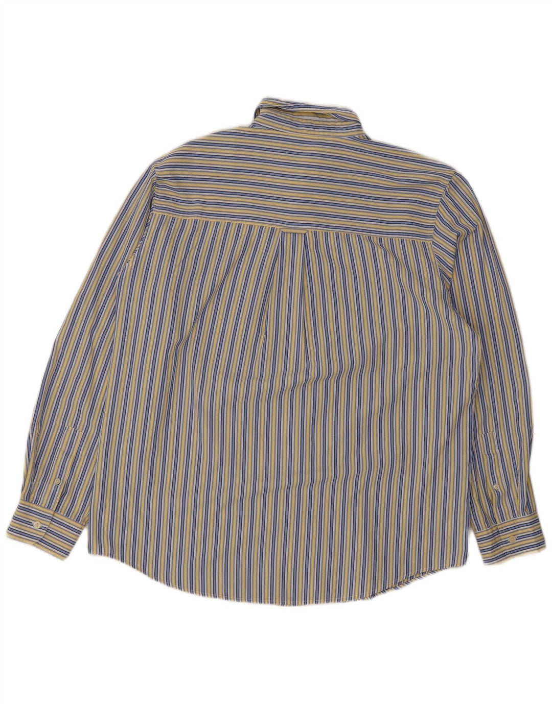 Camisa masculina Chaps Regular Fit grande algodão listrado azul