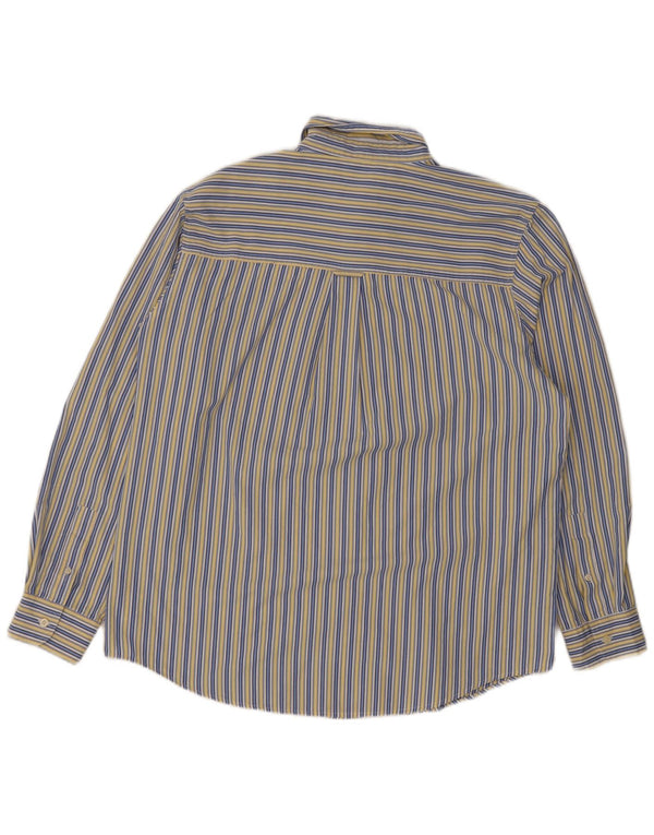Camisa masculina Chaps Regular Fit grande algodão listrado azul