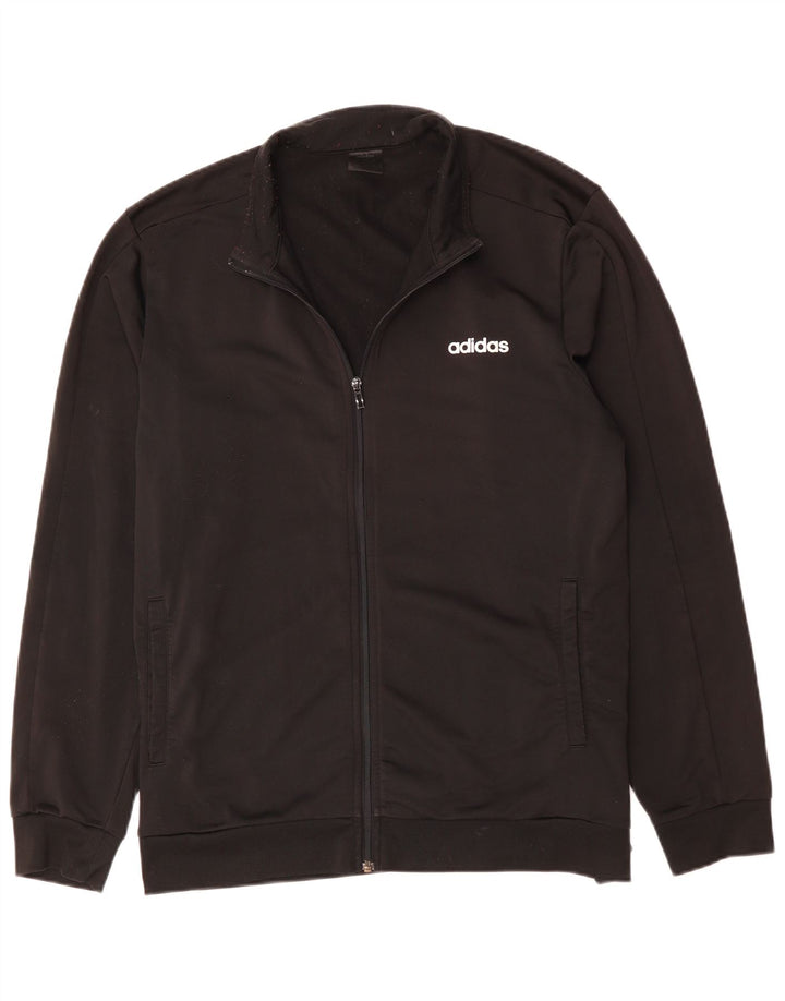 ADIDAS Mens Tracksuit Top Jacket Grande Poliéster Preto