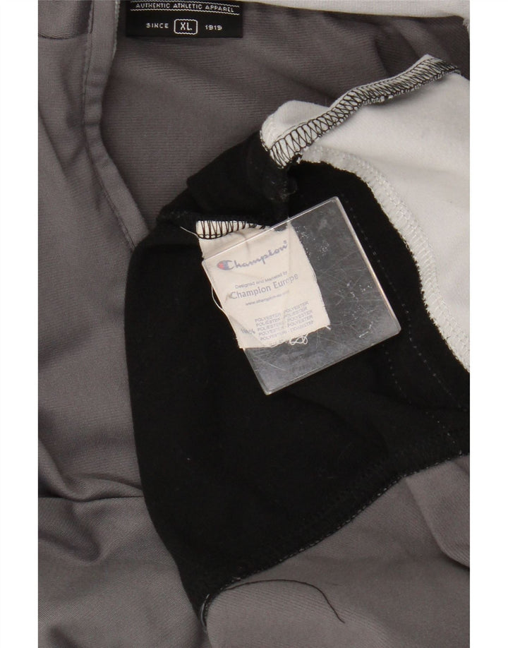 Jaqueta masculina Champion com capuz e poliéster XL cinza Colourblock