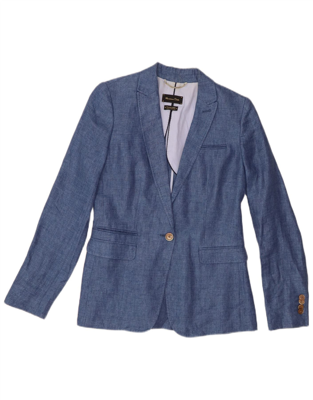 Jaqueta blazer feminina Massimo Dutti com 1 botão EU 36 XS azul