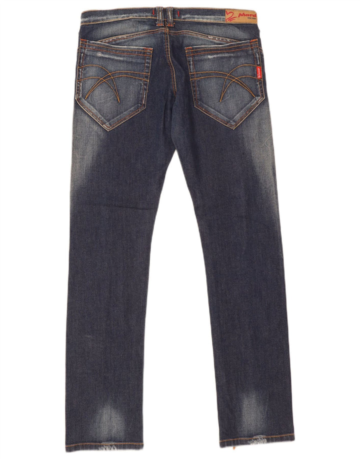 Calça jeans reta feminina Phard W30 L31 algodão azul marinho
