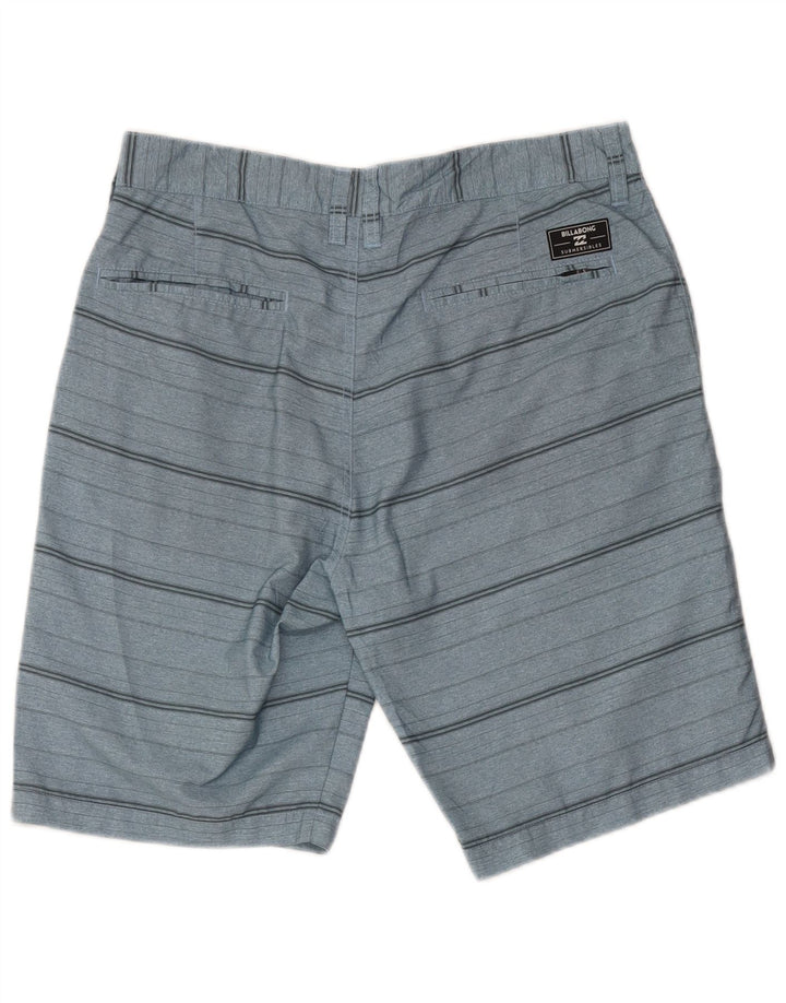 Billabong Mens Chino Shorts W33 poliéster listrado azul médio