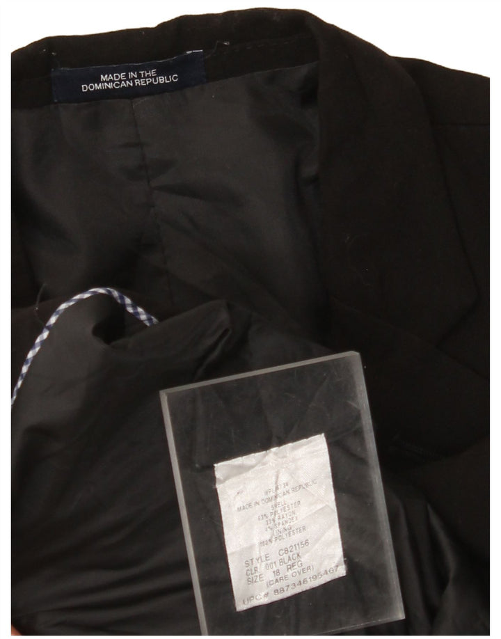 Jaqueta blazer VINTAGE para meninos com 2 botões 15-16 anos poliéster preto