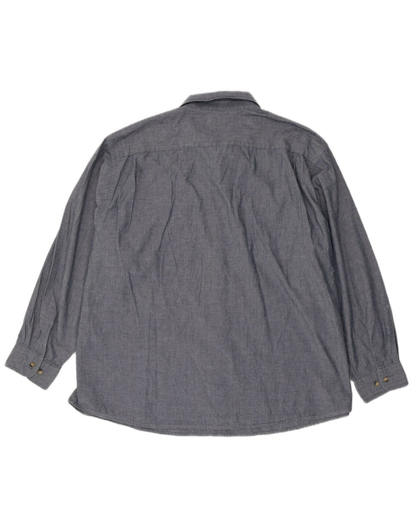 Camisa masculina WRANGLER 3XL algodão azul marinho