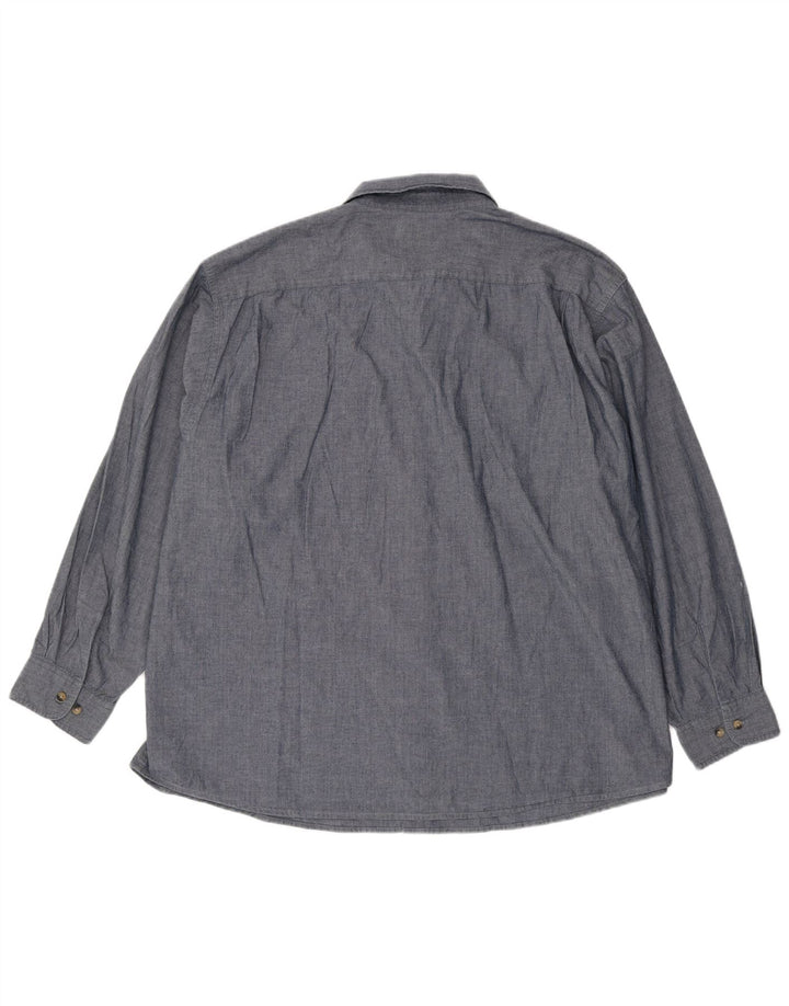 Camisa masculina WRANGLER 3XL algodão azul marinho