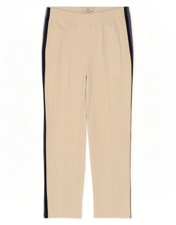Calça de treino feminina Marks & Spencer UK 12 médio off white