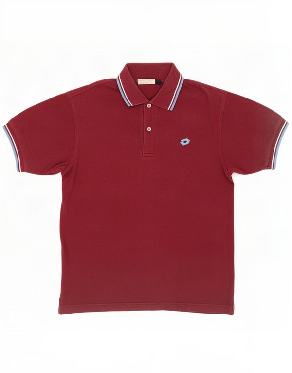 Camisa polo masculina Lotto médio algodão Borgonha