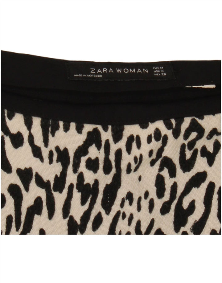 Zara Minissaia feminina média W28 off white animal print