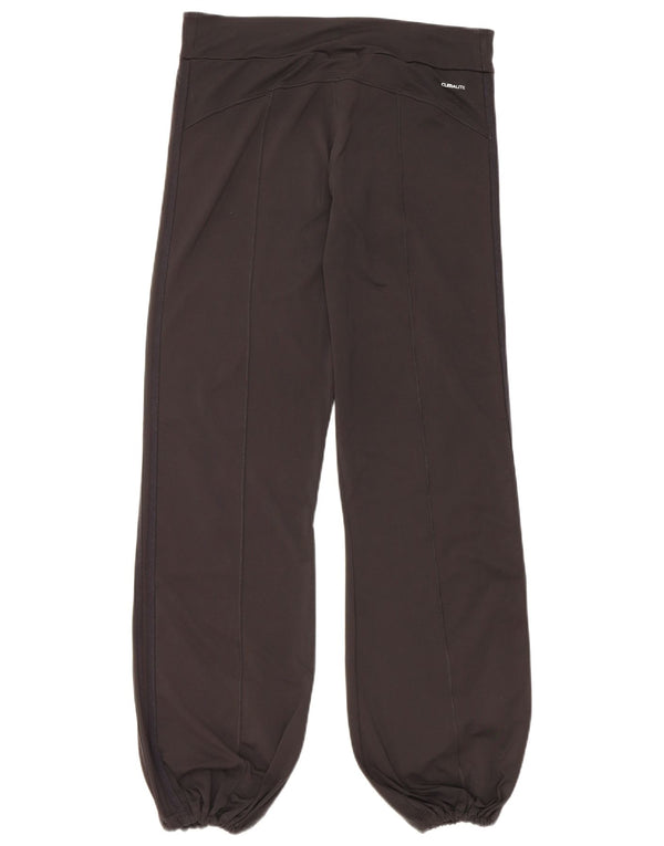 Adidas Womens Climalite Calças de treino Joggers UK 14 Médio Preto