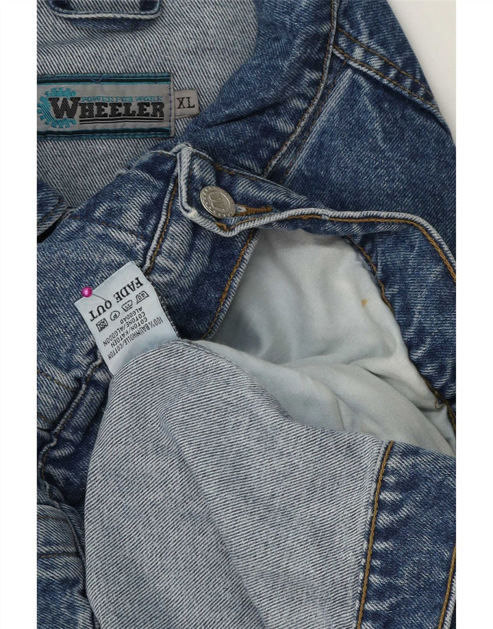 Jaqueta jeans masculina vintage UK 42 XL algodão azul
