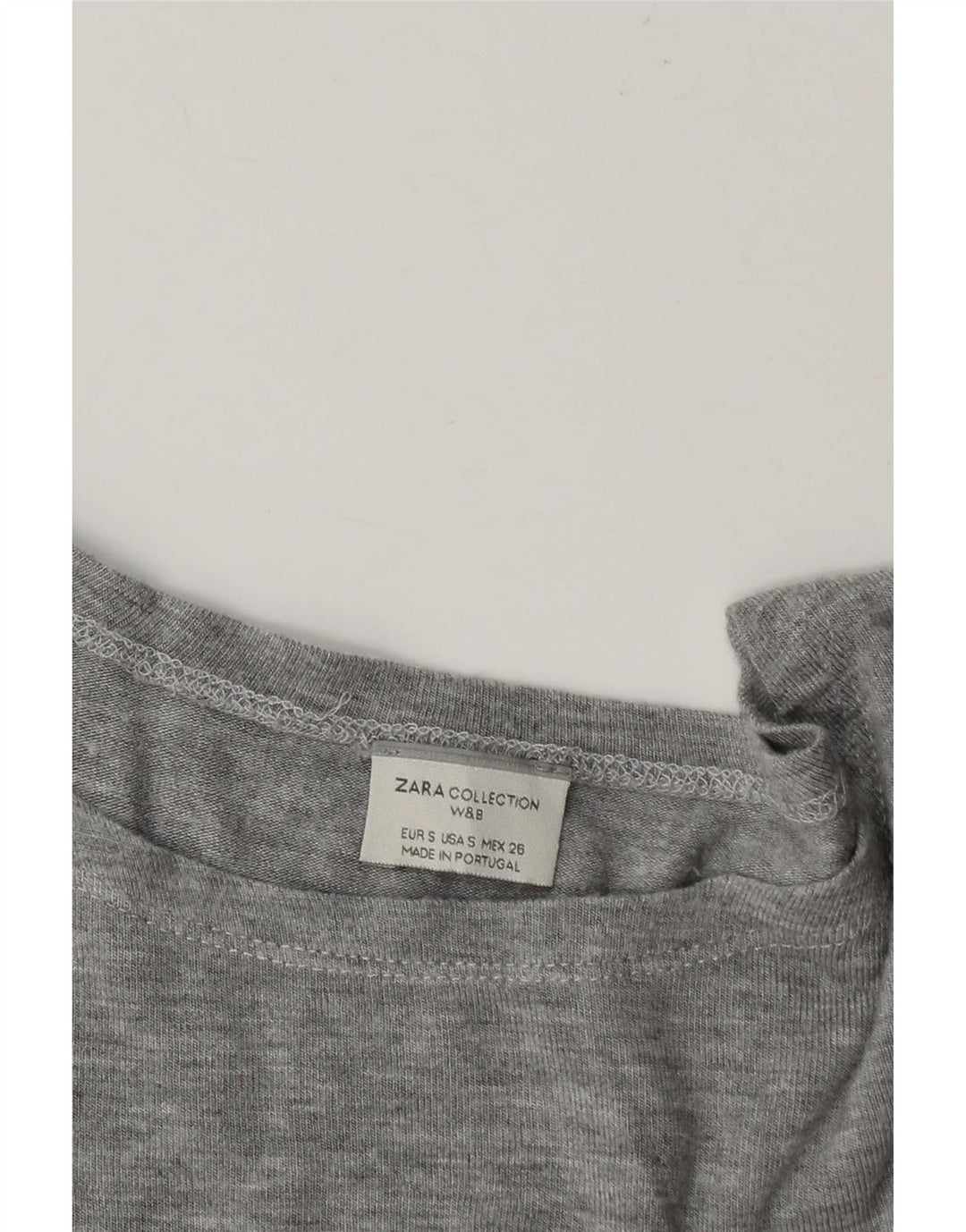 Zara Womens Crop Top Manga Longa Reino Unido 10 Pequeno Cinza Salpicado