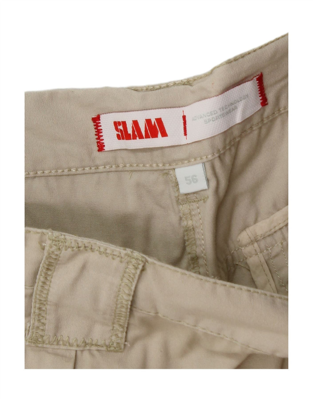 Shorts cargo masculino SLAM IT 56 3XL W36 algodão bege