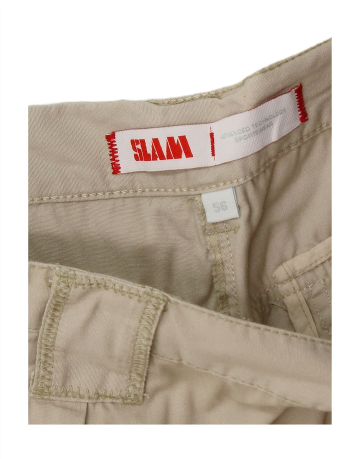 Shorts cargo masculino SLAM IT 56 3XL W36 algodão bege