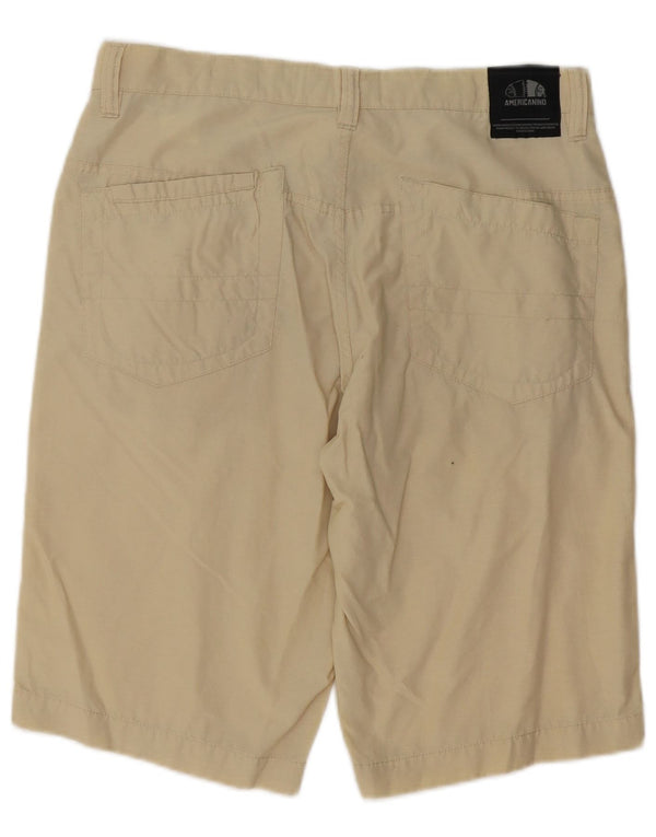 Americanino Mens Casual Shorts IT 48 Médio W32 Algodão Bege