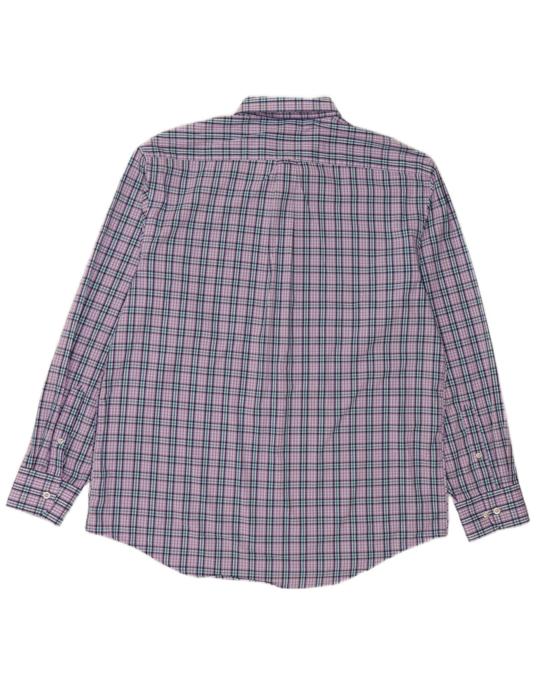 Camisa masculina de flanela IZOD grande algodão xadrez roxo
