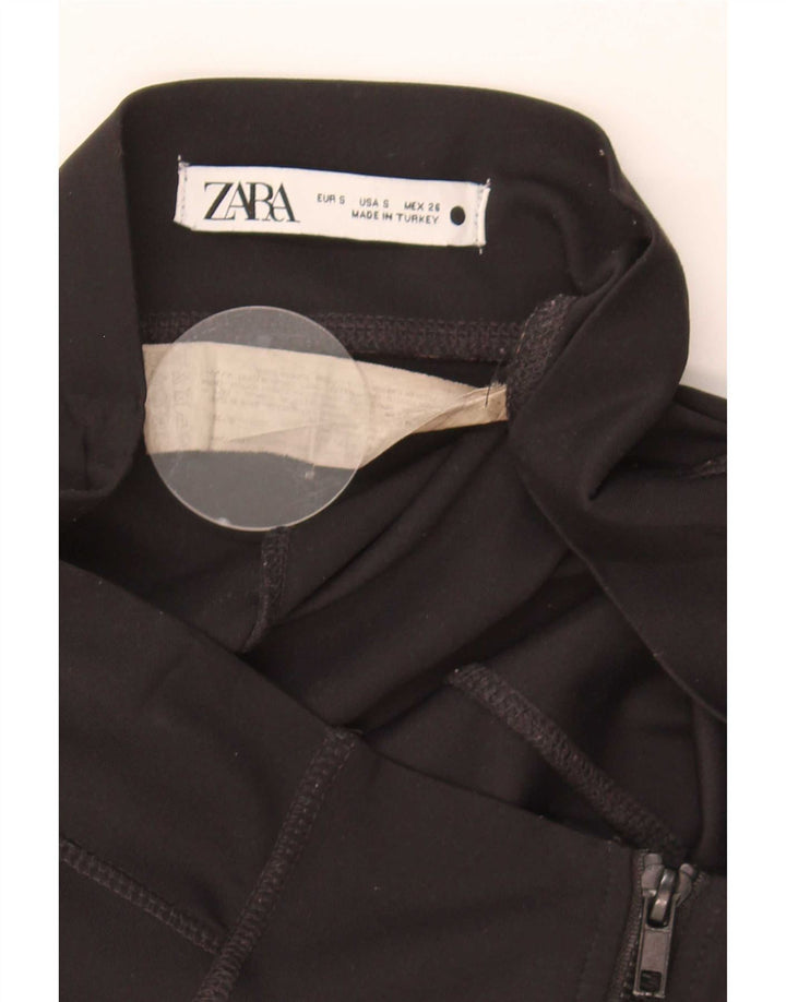 Leggings femininas Zara UK 8 pequenas poliamida preta