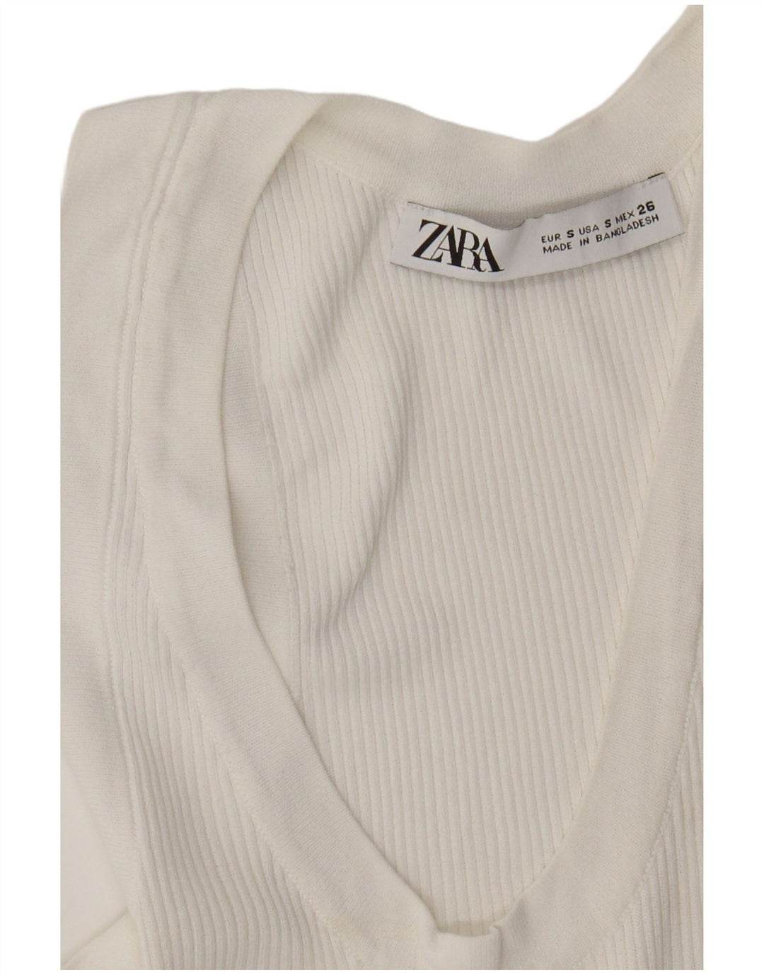 Zara Colete Feminino Top Pequeno Branco