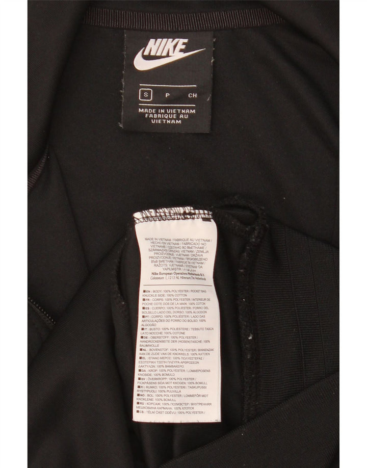 NIKE Mens Graphic Tracksuit Top Jacket Pequeno Preto Colourblock Poliéster