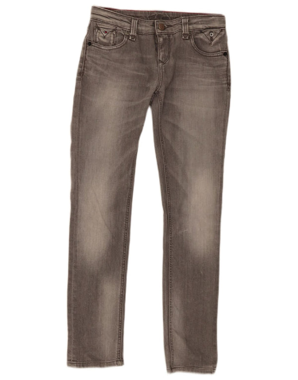 Tommy Hilfiger Meninas Jeans Slim 11-12 Anos W26 L28 Algodão Cinza