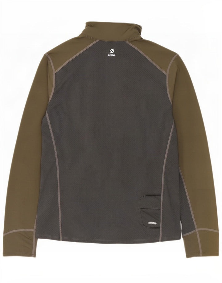 Pulôver masculino The North Face com zíper e gola alta, moletom grande cáqui colorido