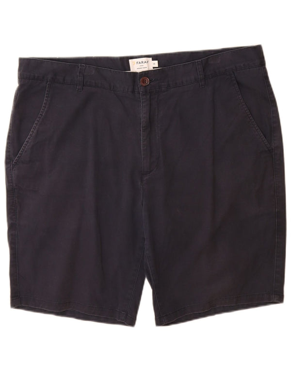 Farah Mens Chino Shorts W36 Grande Algodão Azul Marinho