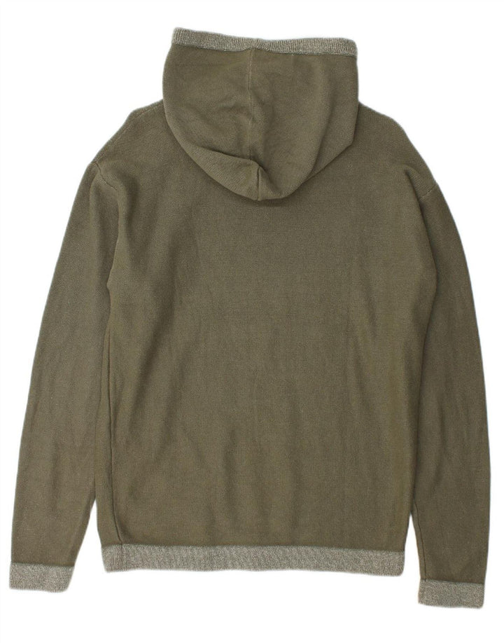 JACK & JONES Suéter masculino de algodão verde médio