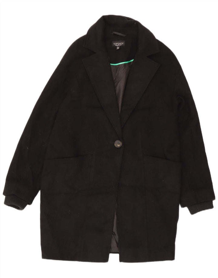 Sobretudo oversized feminino Topshop UK 6 XS poliéster preto