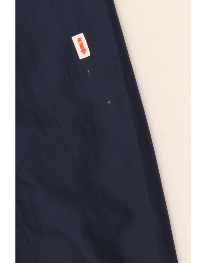 Jaqueta de chuva masculina Umbro com capuz UK 44 2XL poliéster colorblock azul marinho