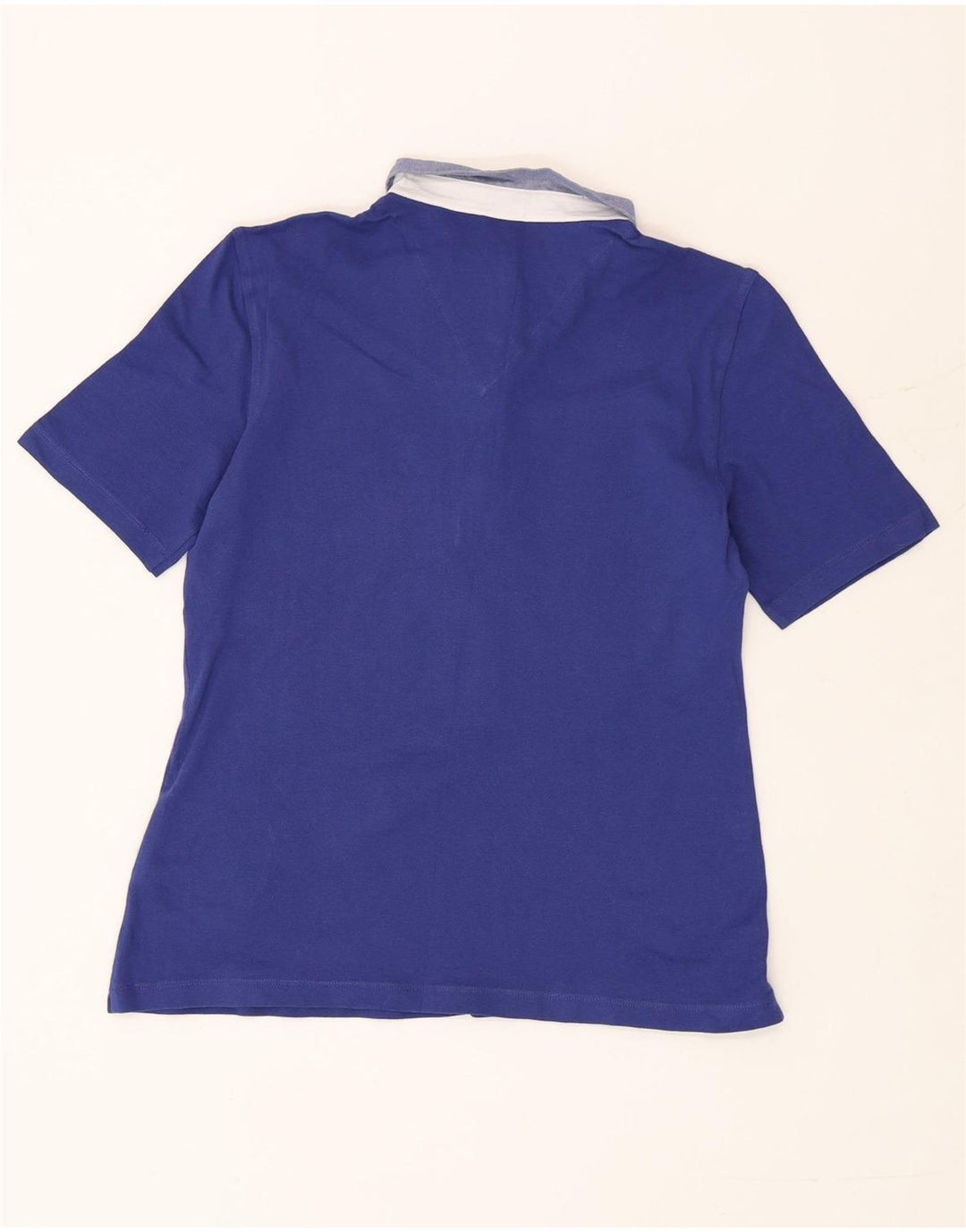 Camisa polo feminina Fay UK 14 grande algodão azul