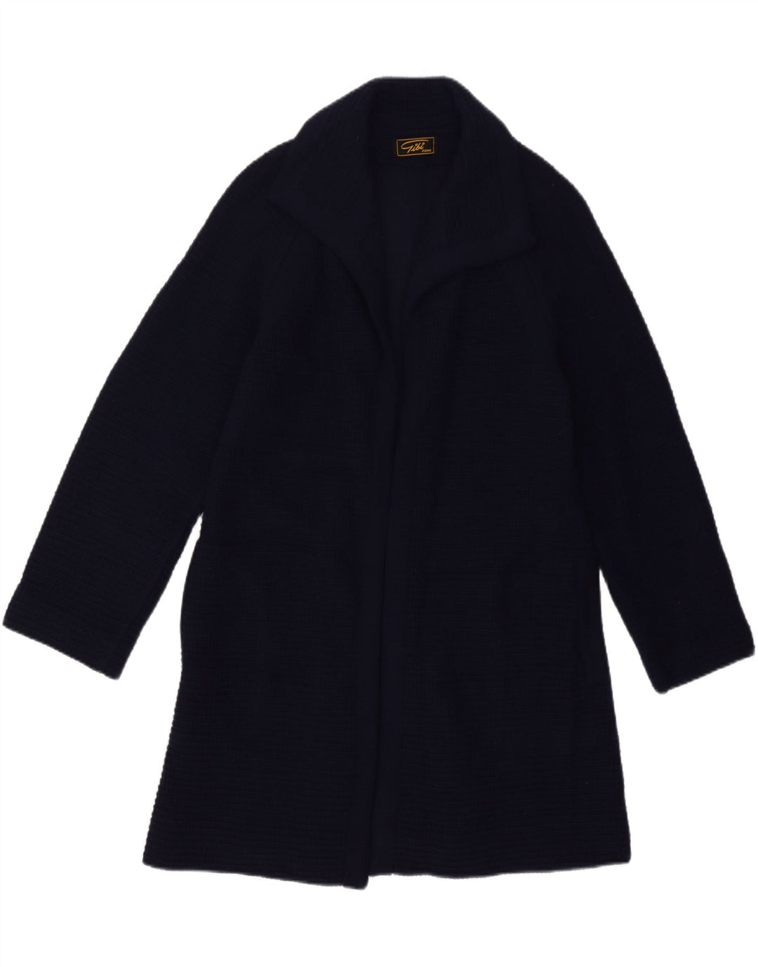 Suéter cardigã aberto feminino Gibi Longline IT 42 azul marinho médio