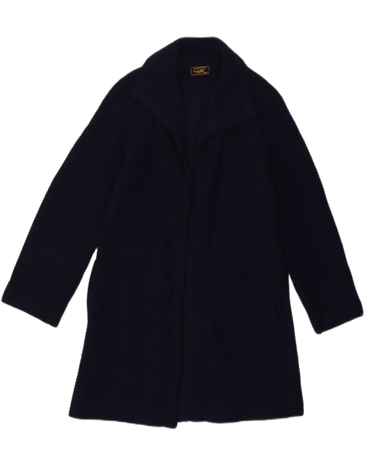 Suéter cardigã aberto feminino Gibi Longline IT 42 azul marinho médio